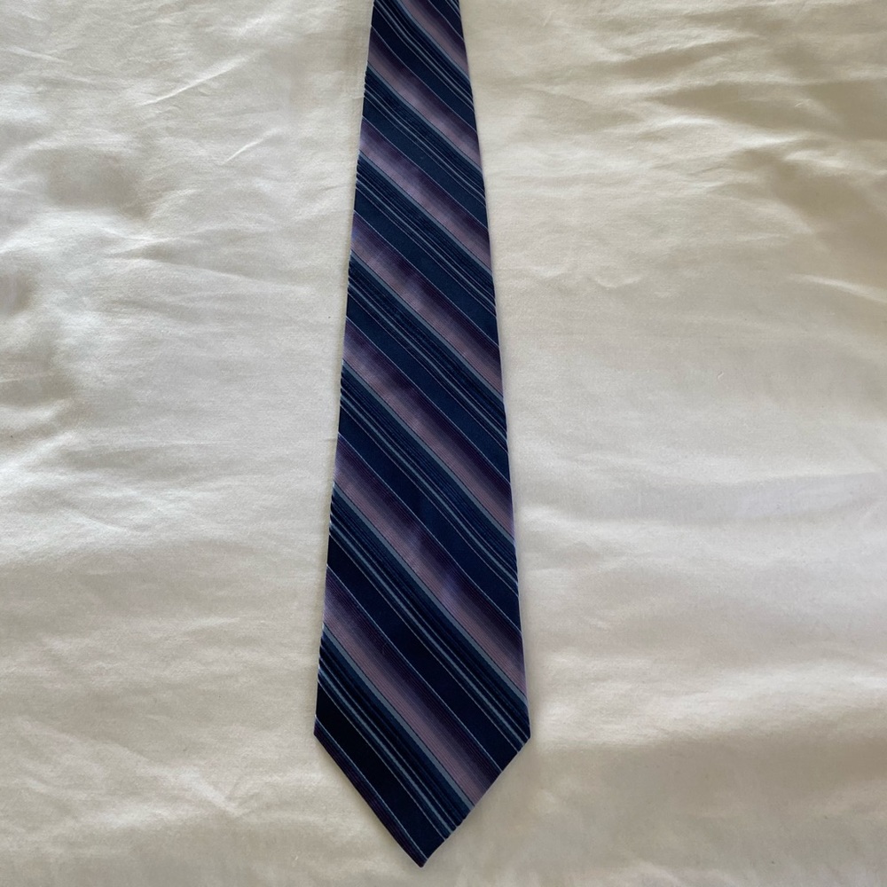 Purple and Blue striped Joseph and Feiss Tie